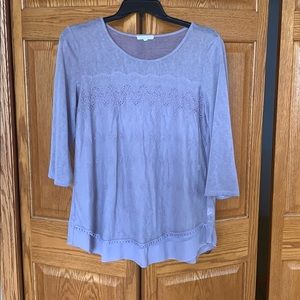 Lavender 3/4 sleeve top